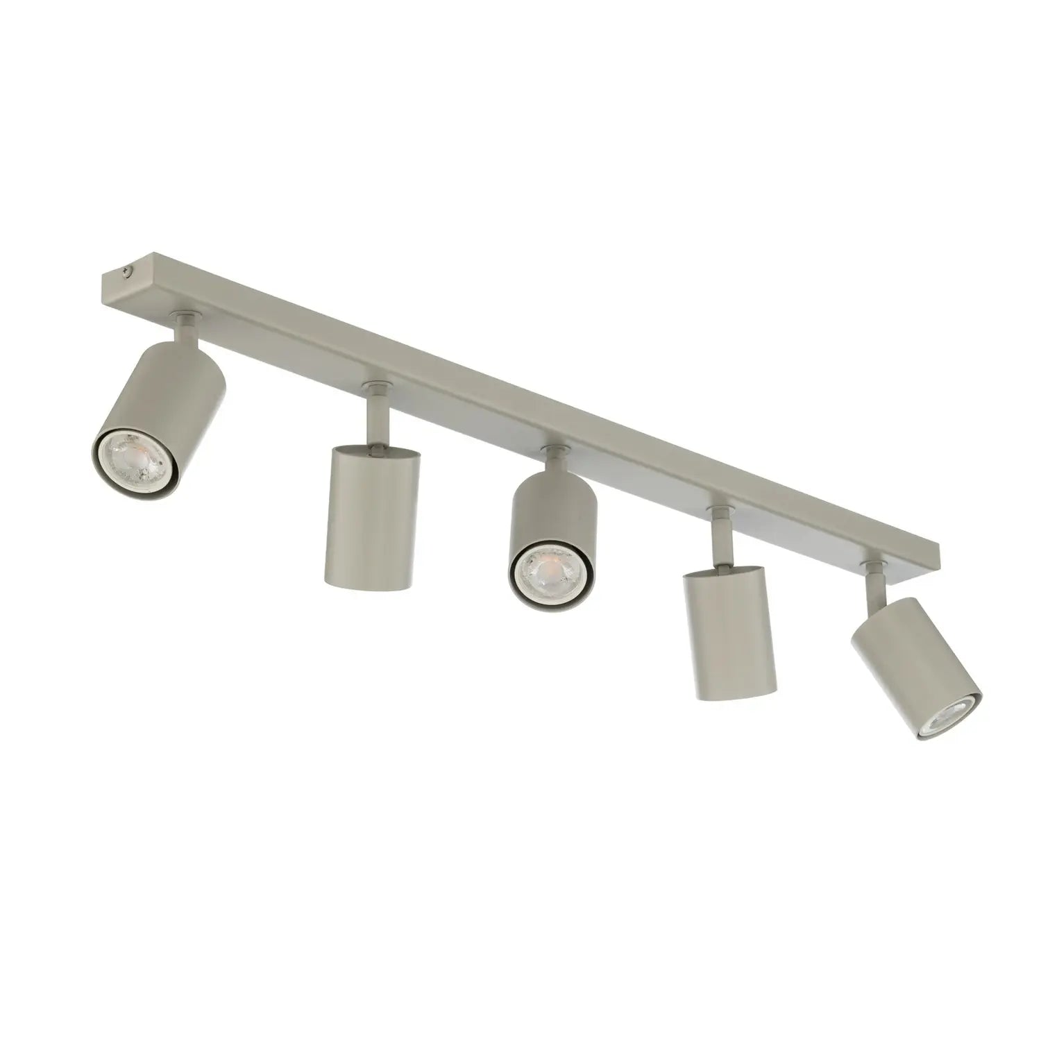 B-Ware Deckenstrahler Zoom Deckenleuchte Strahler Grau Beige Stahl 5 Flg Lampe Gu10 - 5907555378484