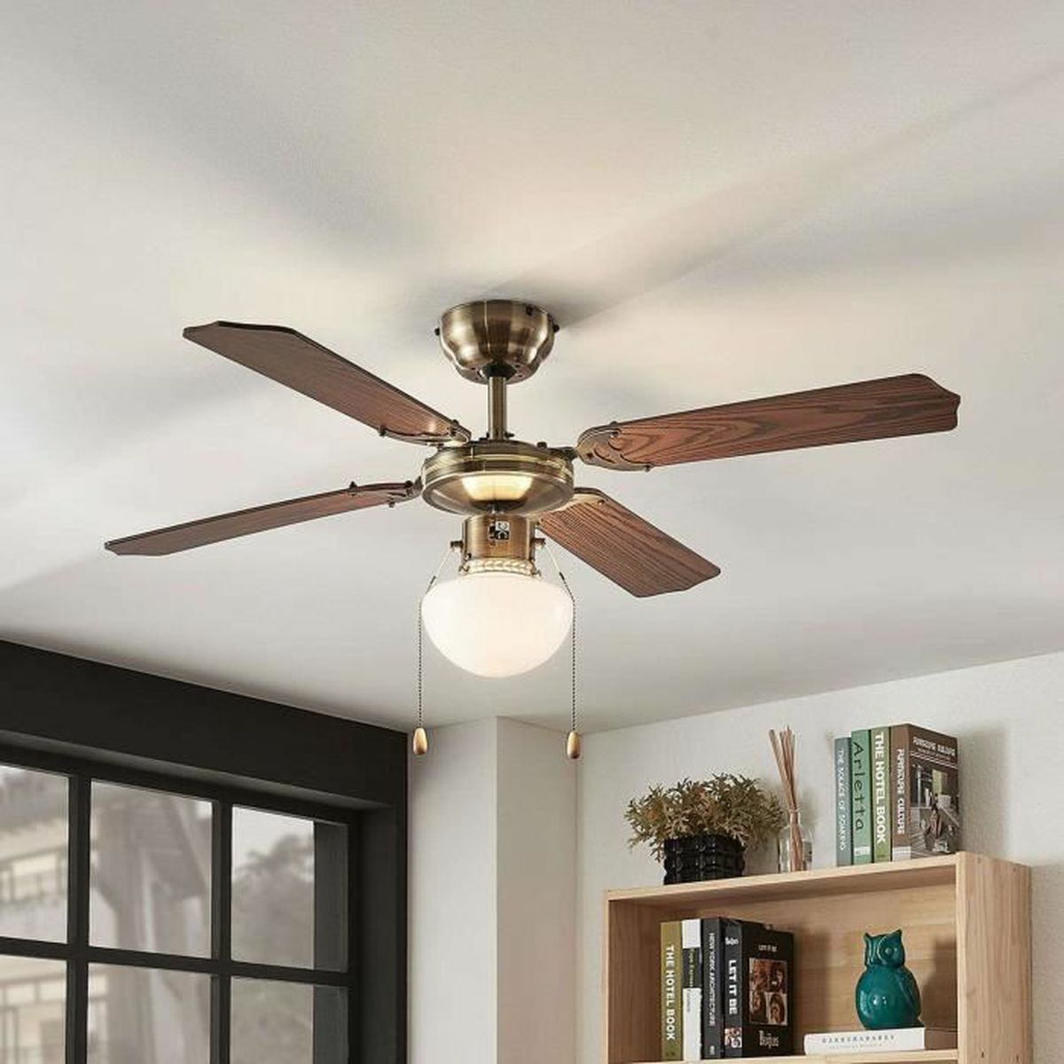 B-Ware Lampenwelt Deckenventilator Deckenlampe Deckenlampe Joulin Beleuchtet Eiche - 4251096556230