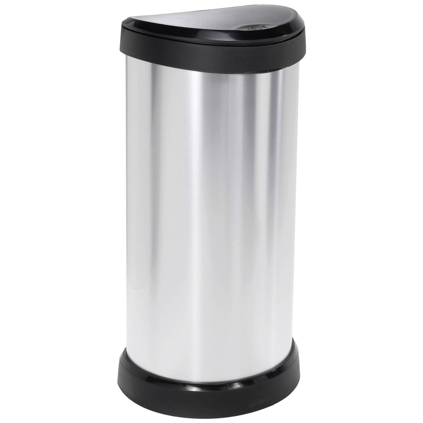 B-Ware Curver Deco Bin 240641 Mülleimer 40 Liter Silber Metall Mülltonne Abfalleimer - 3253922130387