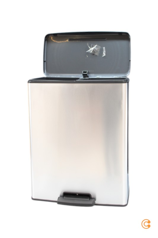 Curver Deco Bin Slim 254619 Mülleimer 52 L Silber Eimer Siehe Text/Foto C-Ware