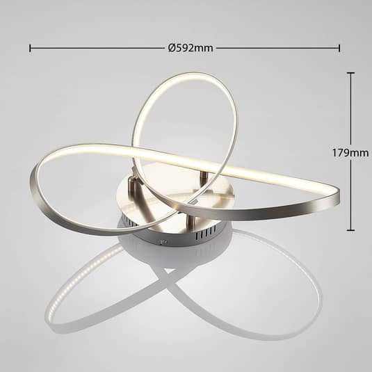 Lindby Modern Geformte Led Deckenlampe Deckenleuchte Lampe Leuchte Ip20 Saliha   B-Ware