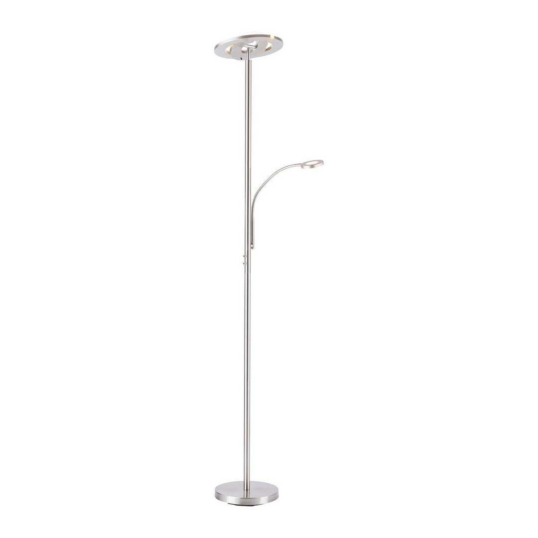 LOLA Smart LED-Deckenfluter LOLAsmart Rocco Stehlampe Lampe mit Leselampe silber