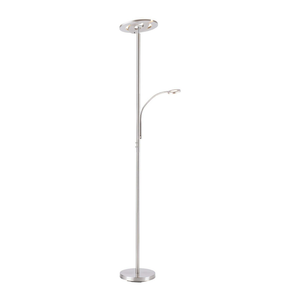 B-Ware Lola Smart Deckenfluter Stehlampe Led Leselampe Silber Opal Wlan Fernbedienung