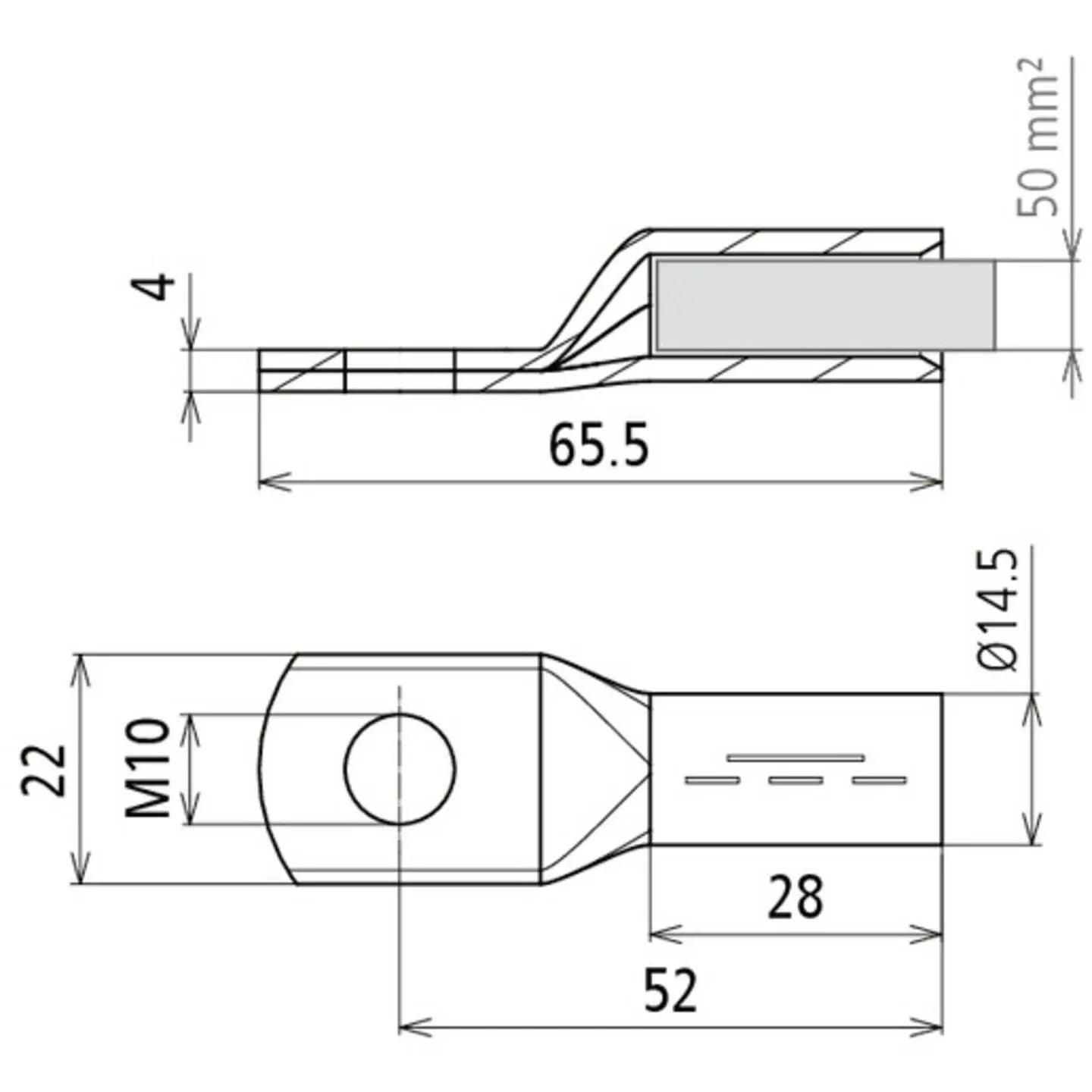 B-Ware Dehn Presskabelschuh Rohrkabelschuh Klemme 50 Mm² Nickel Ex Bereich 3 Stück - 4013364470569