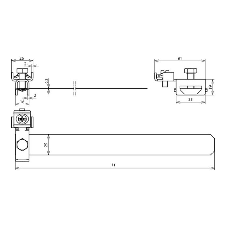 B-Ware Dehn Erdungsbandrohrschelle Bandrohrschelle Erdung Edelstahl 27 168mm V2 A 4 Stk - 4013364035362