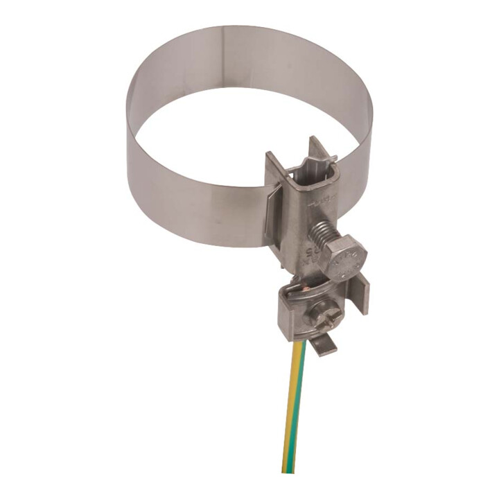 B-Ware Dehn Erdungsbandrohrschelle Bandrohrschelle Erdung Edelstahl 27 168mm V2 A 4 Stk - 4013364035362