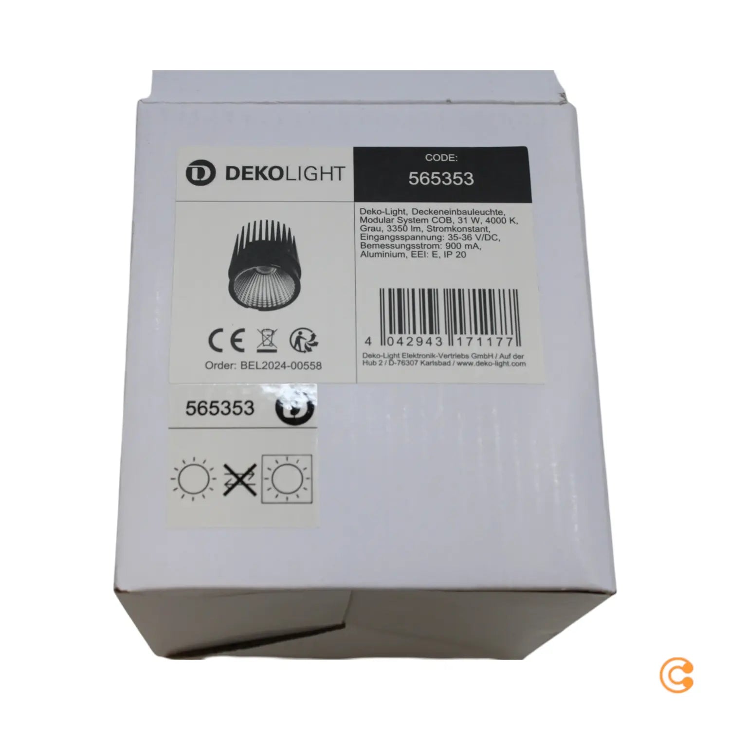 B-Ware Deko Light Modular System Einbauleuchte Led Cob 31 W Grau Fest Eingebaut Eek E - 4042943171177