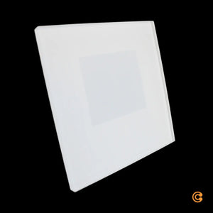 B-Ware Deko Light Abdeckung Blende Milchig Eckig Für Alwaid 78,2x78,2 Mm Weiß Ral 9016