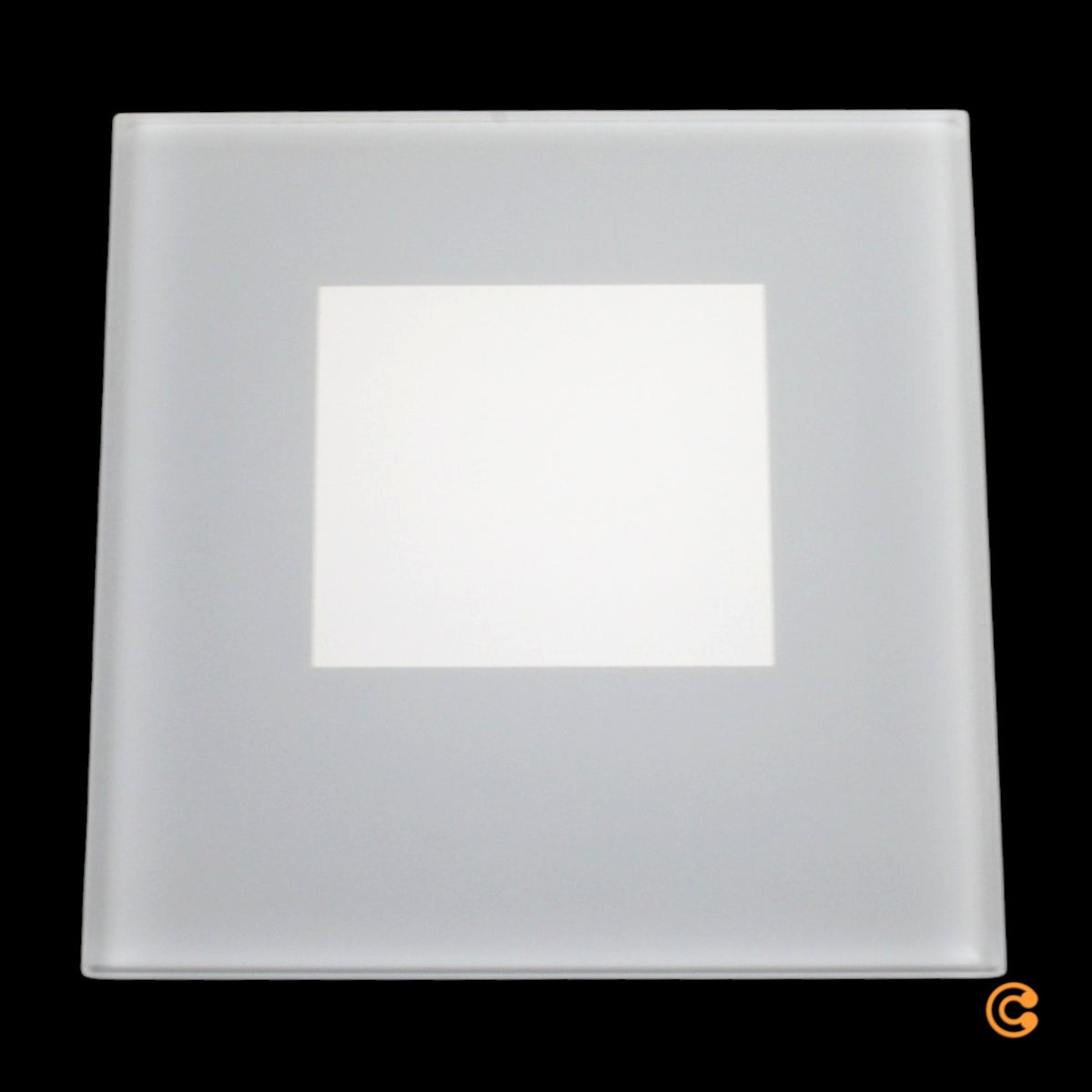 Deko-Light Abdeckung Glas für Wand-Deckenleuchten IP20 Weißaluminium 78,2x78,2mm - 4042943180599