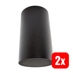 B-Ware Deko Light Deckenaufbauleuchte Lampe Can Ip20 Schwarz Aluminium Gu10 Led 2 Stück