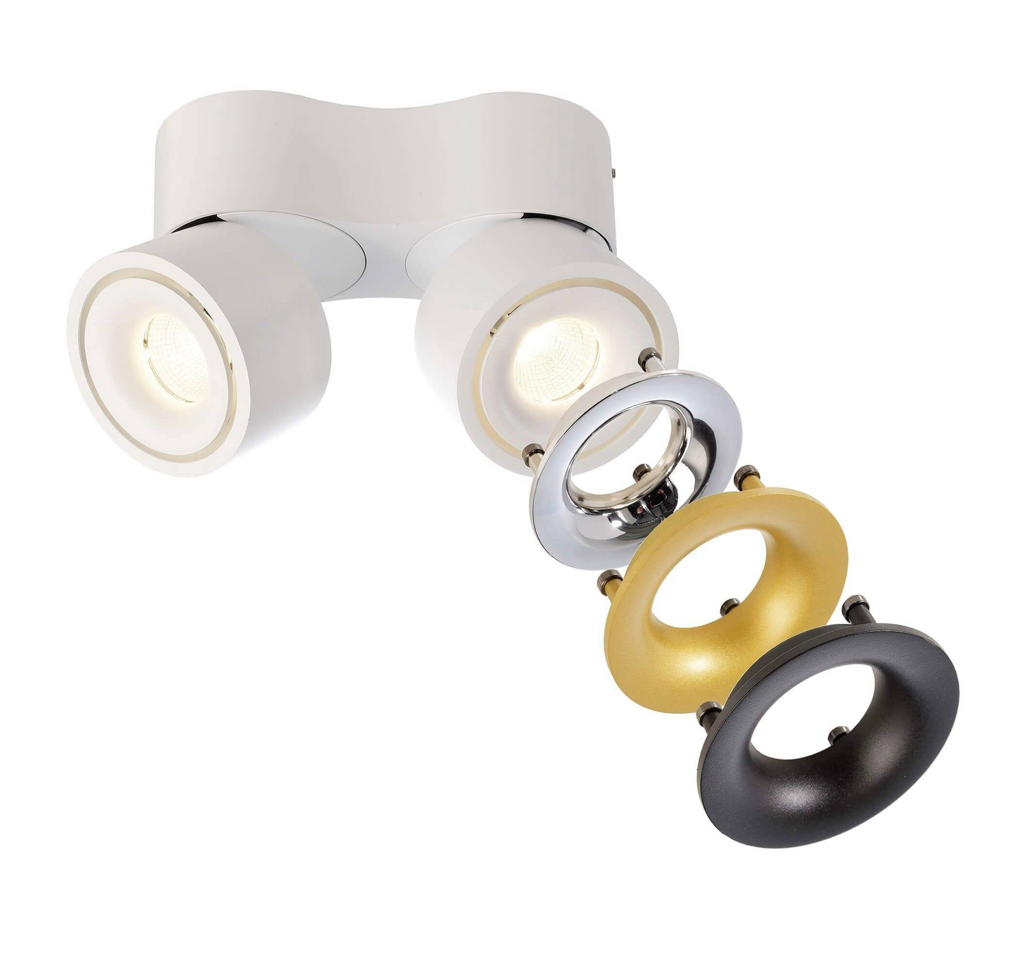 Deko Light Deckenleuchte Aufbauleuchte Led Signalweiß Uni Ii Mini Dou Warmweiß B-Ware - 4042943152398