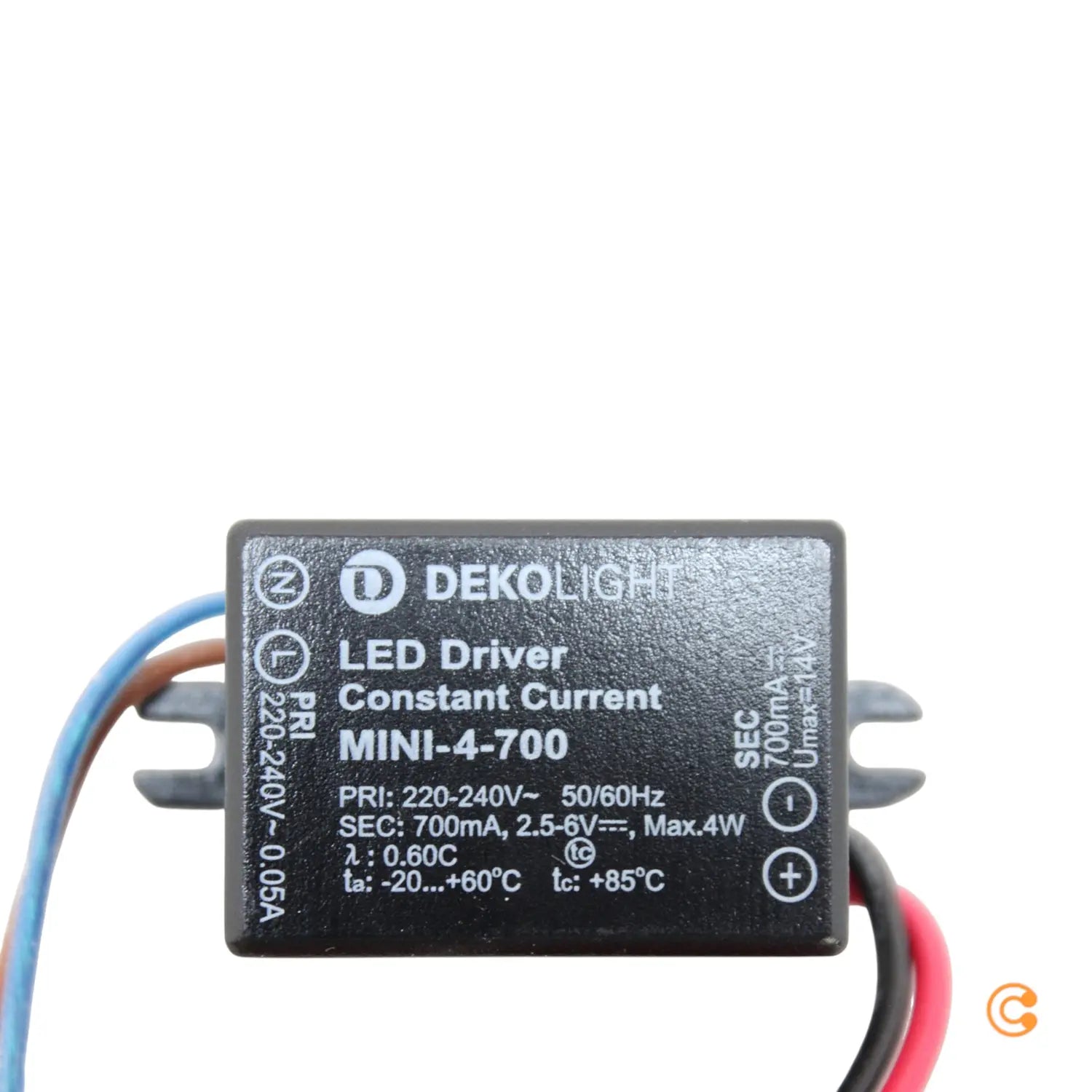 B-Ware Deko Light Led Treiber Konstantstrom Mini Ip65 Schwarz 4 W 700m A 4 Stück - 4042943170880