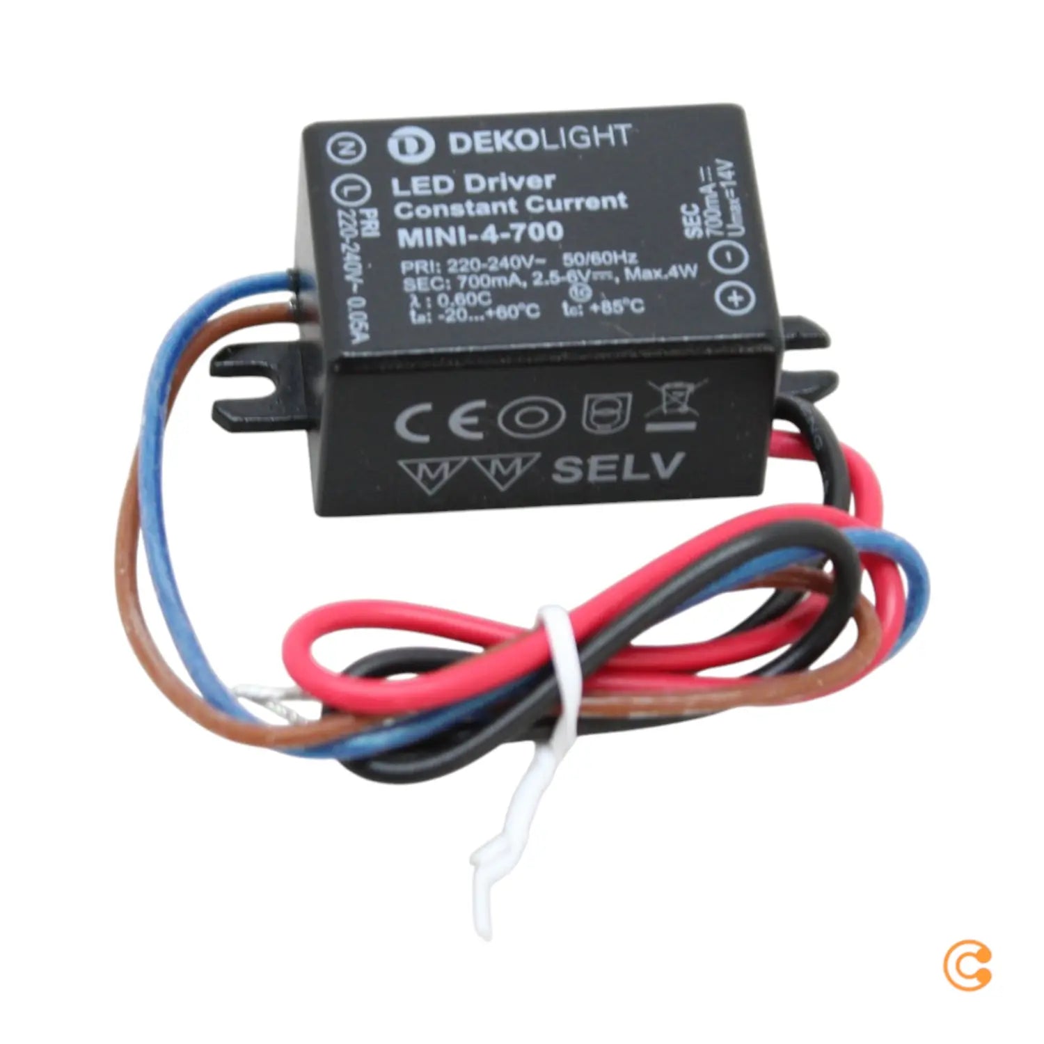 B-Ware Deko Light Led Treiber Konstantstrom Mini Ip65 Schwarz 4 W 700m A 4 Stück - 4042943170880