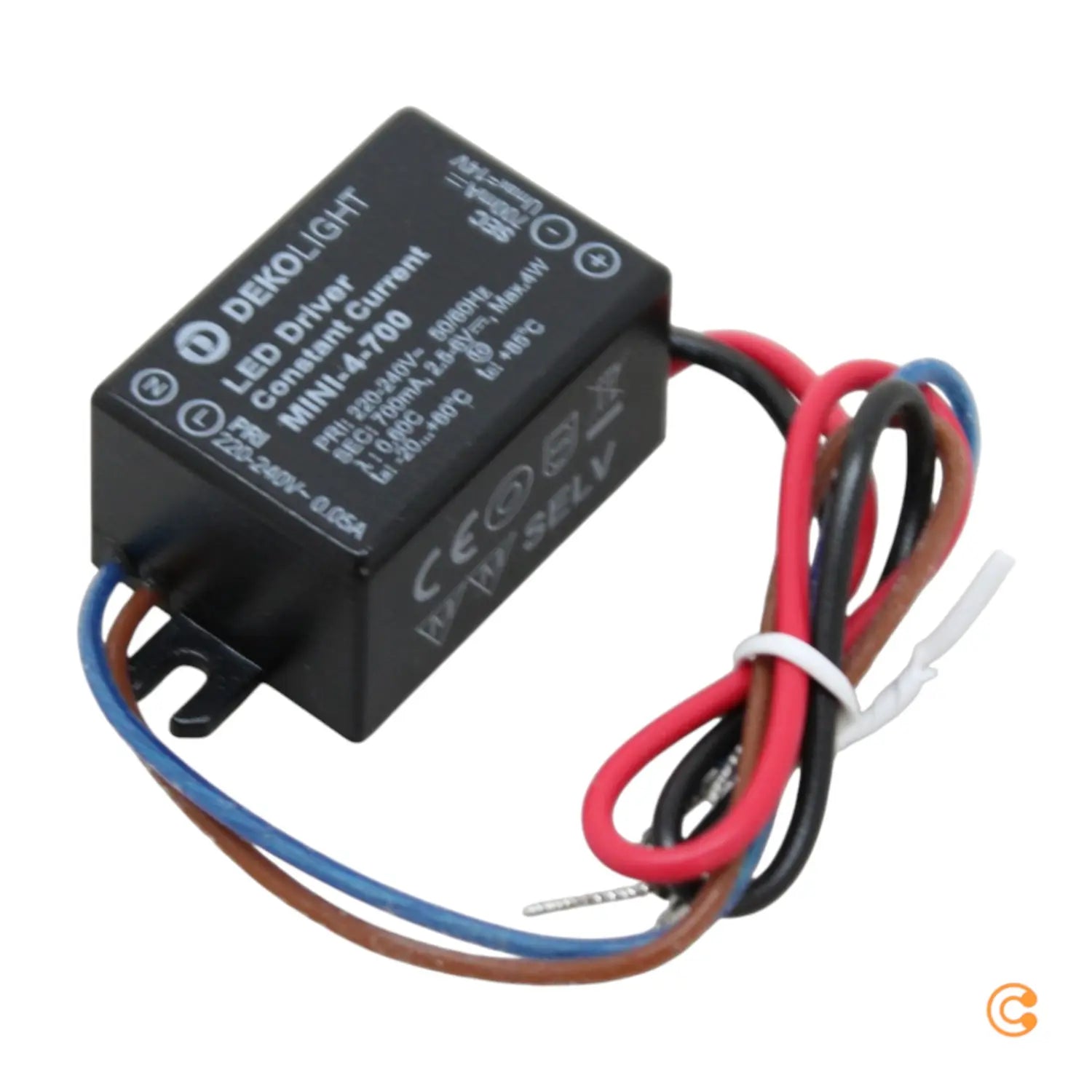 B-Ware Deko Light Led Treiber Konstantstrom Mini Ip65 Schwarz 4 W 700m A 4 Stück - 4042943170880