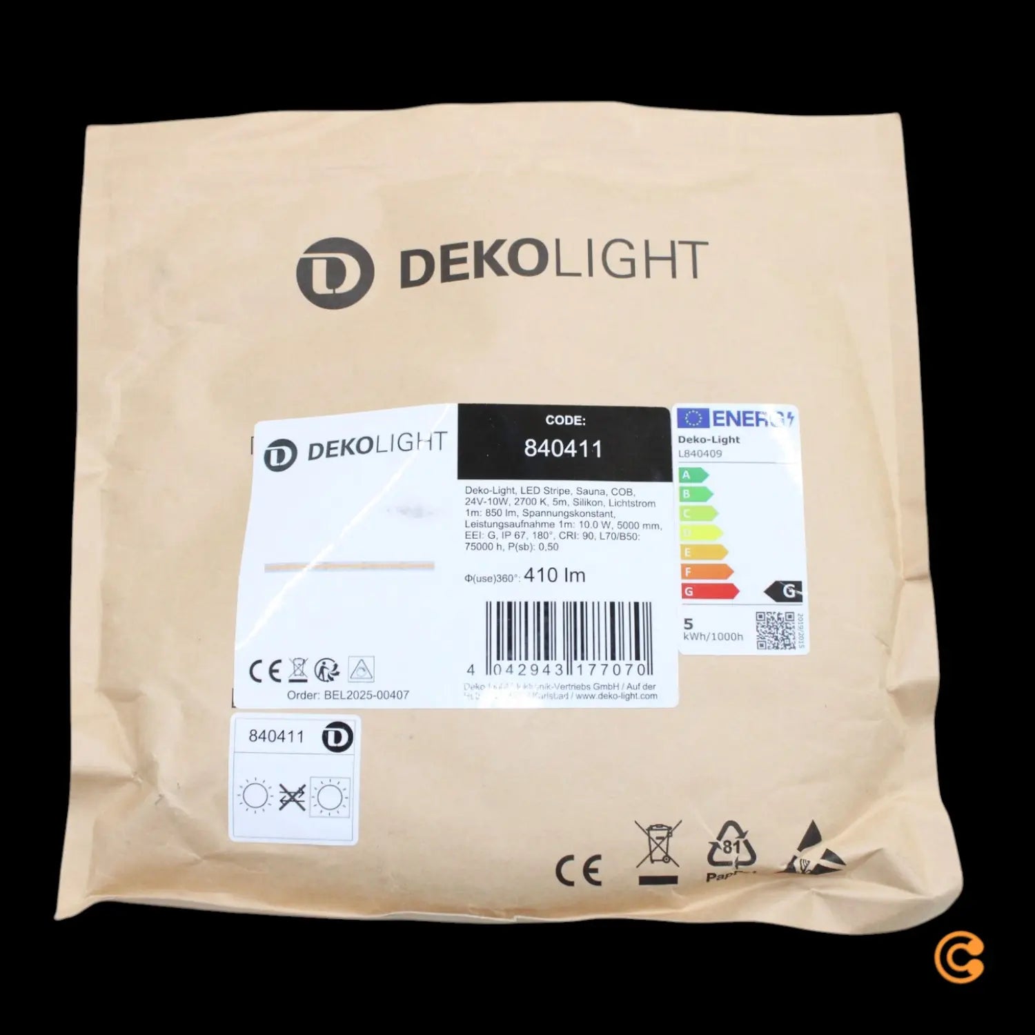B-Ware Deko Light Led Streifen Band Sauna Kabelende Warmweiß 5 M Innen Außen - 4042943177070