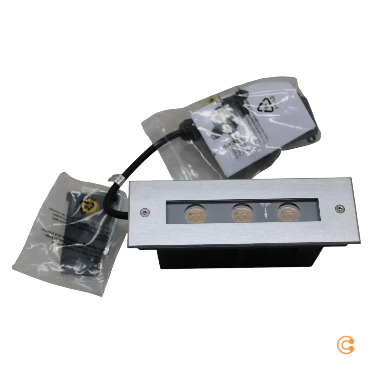 B-Ware Dekolight Bodeneinbauleuchte Strahler Led Line Silber Edelstahl Warmweiß - 4042943134967