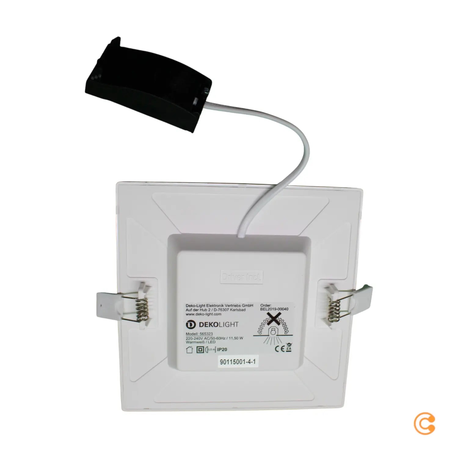 B-Ware Alya Led Deckeneinbauleuchte Einbaulampe Deckenleuchte Weiß 18x18cm 2 Stück - 4042943157027