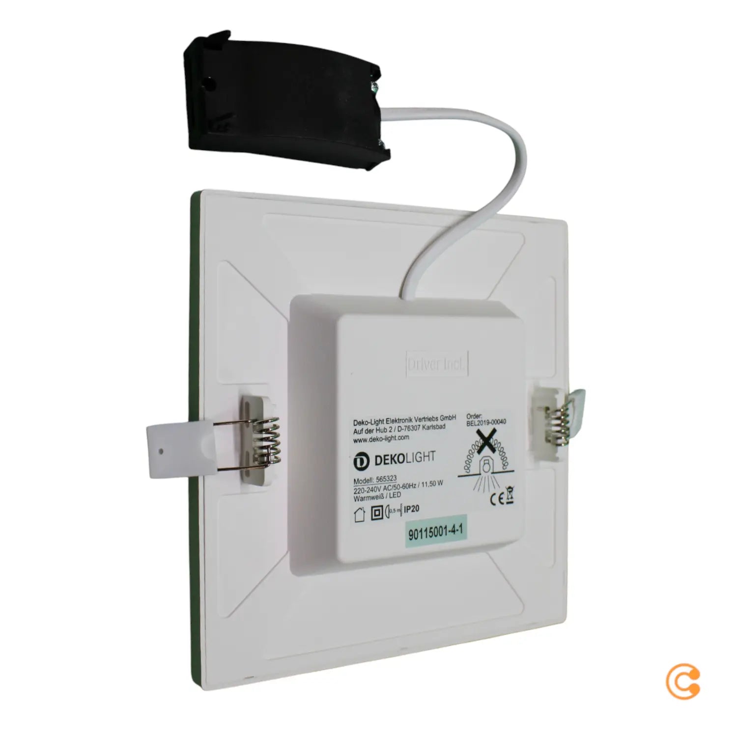 B-Ware Alya Led Deckeneinbauleuchte Einbaulampe Deckenleuchte Weiß 18x18cm 2 Stück - 4042943157027