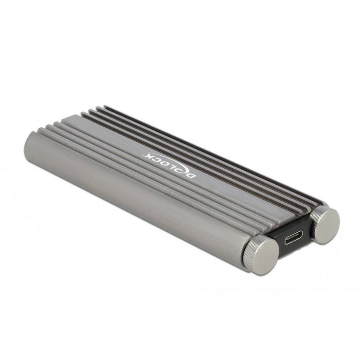 Delock Gehäuse Festplattengehäuse M2 SSD NVMe PCIe USB C silber werkzeuglos - 4043619420018
