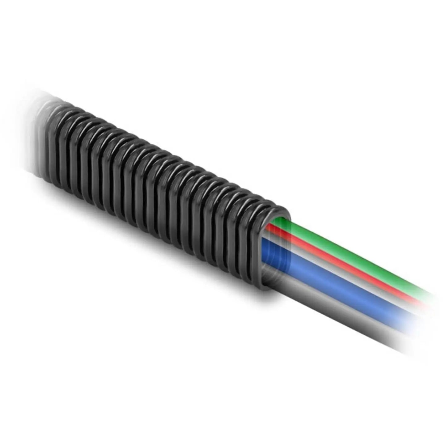 B-Ware Delock Kabelschlauch Kabelschutz Schlauch Schwarz Bündelung Leitungschutz 5 M - 4043619606191