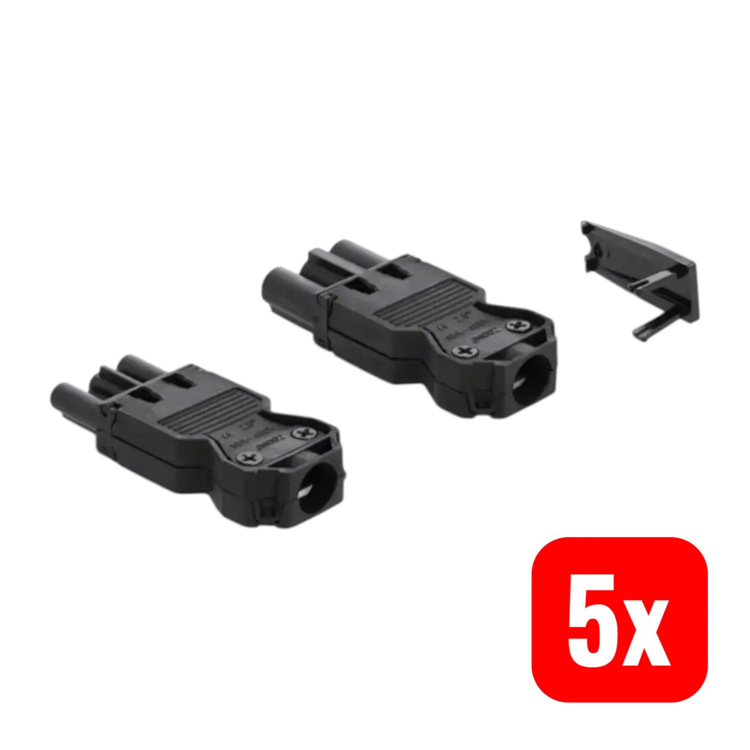 B-Ware Delock Steckverbinder Set Verbindungskit Anschluss Set Schwarz 3 Polig 5 Sets - 4043619641475