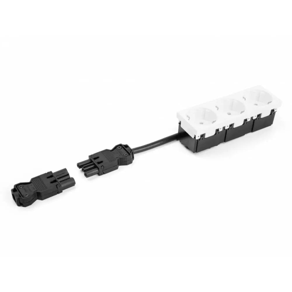 B-Ware Delock Steckverbinder Set Verbindungskit Anschluss Set Schwarz 3 Polig 5 Sets - 4043619641475