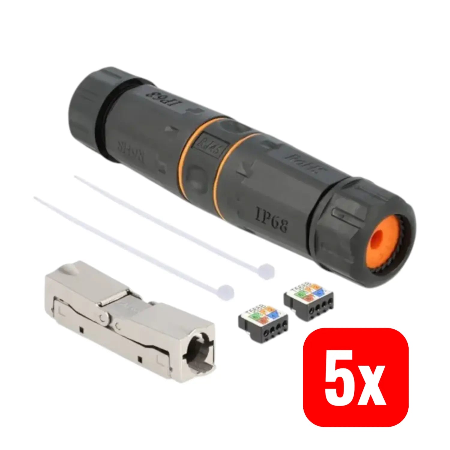 B-Ware Delock Netzwerk Adapter Kupplung Lsa Lsa Verbinder Schwarz Geschirmt 5 Sets - 4043619871865