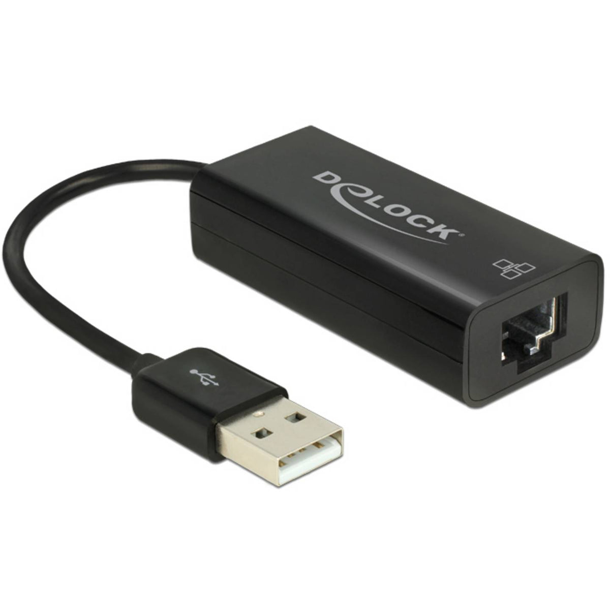 DELOCK Netzwerkadapter LAN Adapter USB RJ45 Ethernet Schwarz Plug Play 2 STÜCK - 4043619625956