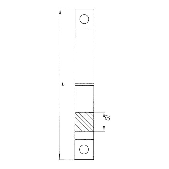 DENI Treibriegelstange Riegelstange Aussparung Stahl 1250mm 10mm hell verzinkt - 4016753107169