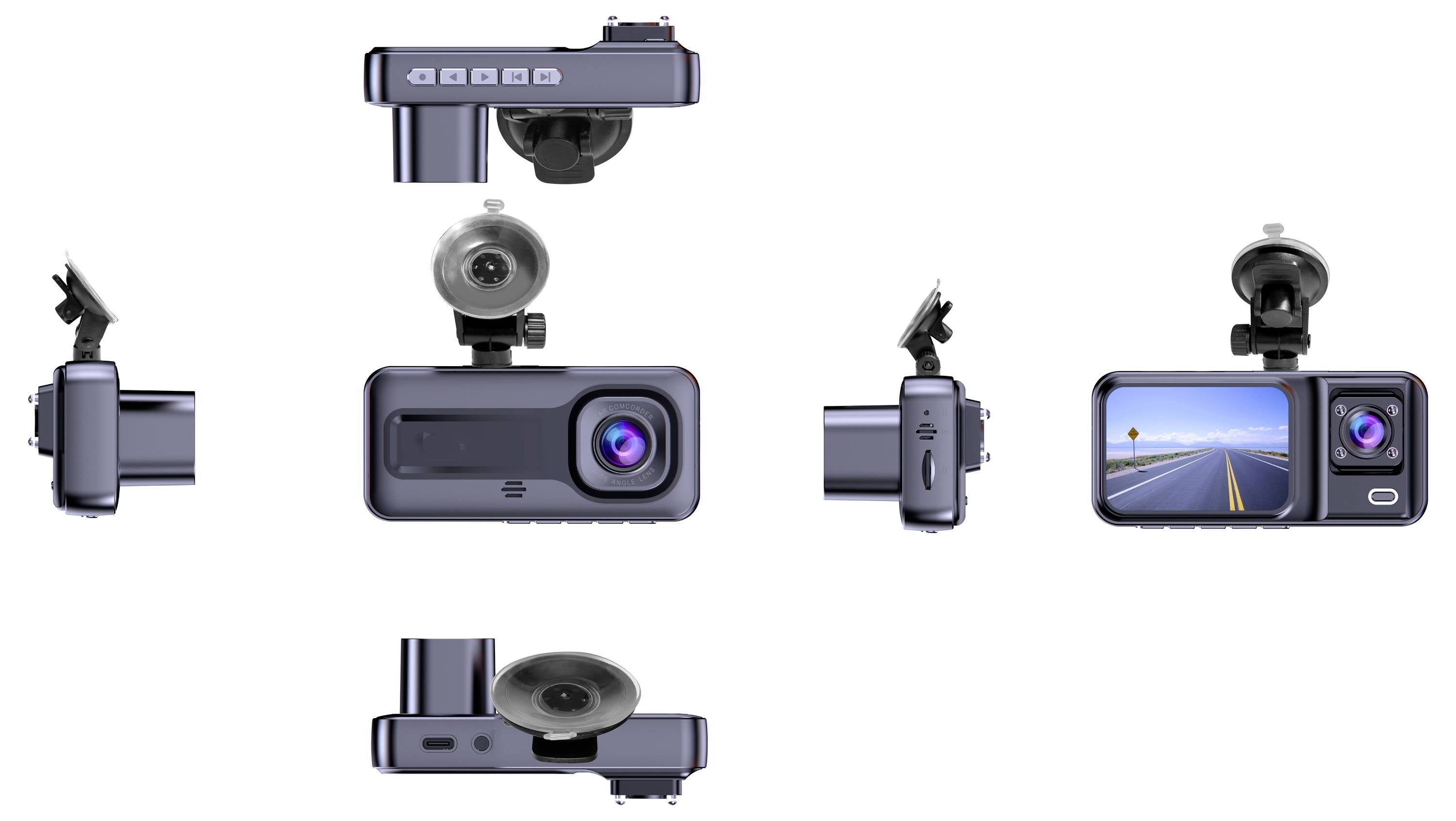 Denver CCT-2500 Dashcam Autokamera HD Doppelobjektiv 120° Blickwinkel Schwarz - 5706751081538