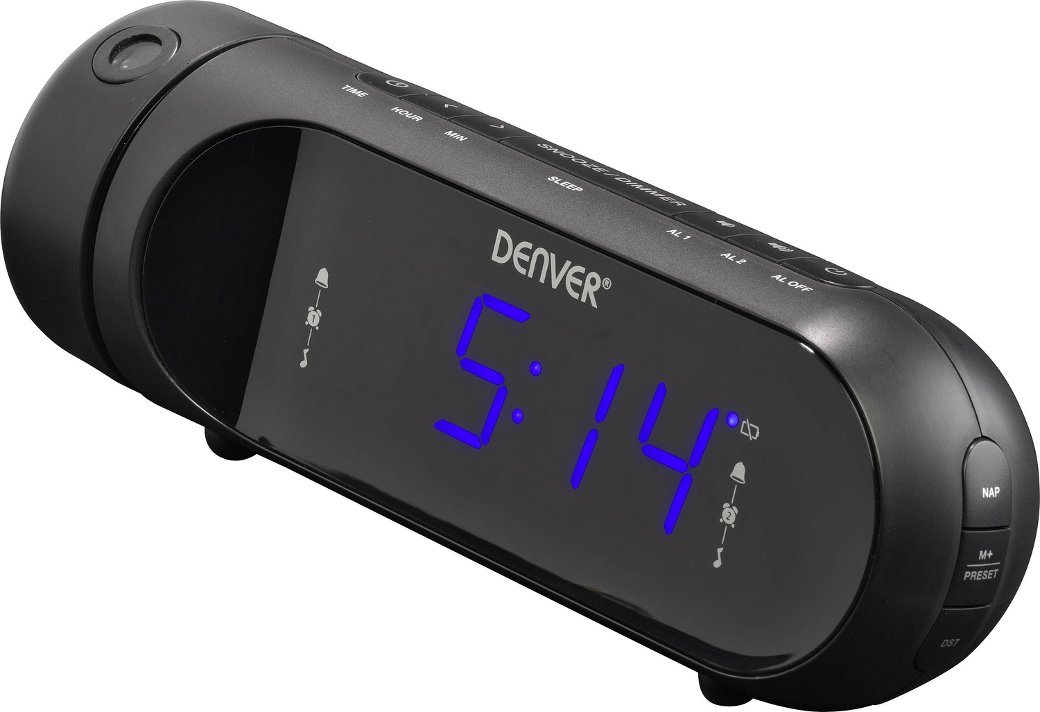 B-Ware Denver Cpr 700 Radiowecker Wecker Ukw Usb Weckfunktion Akku Ladefunktion Schwarz