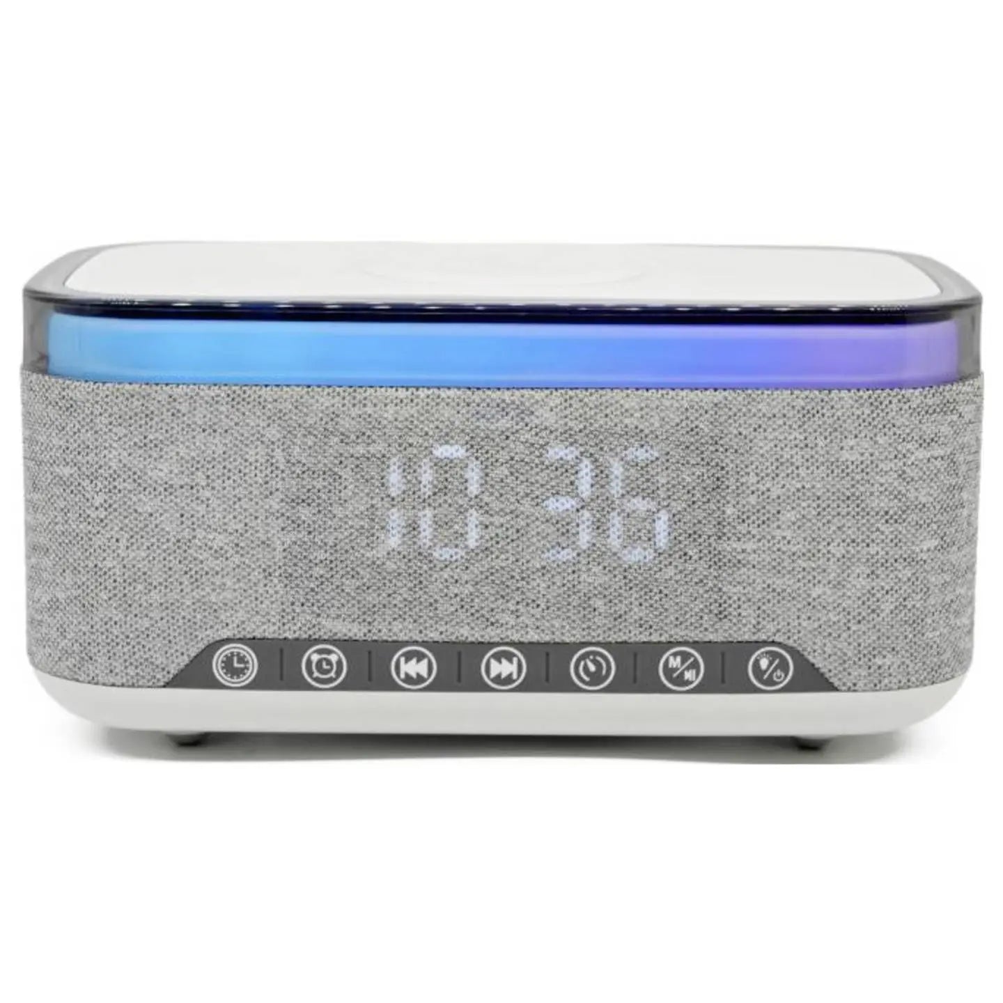 B-Ware Denver Radiowecker Uhrenradio Bluetooth Mp3 Usb Kabelloses Laden Grau Crq 225 - 5706751082962