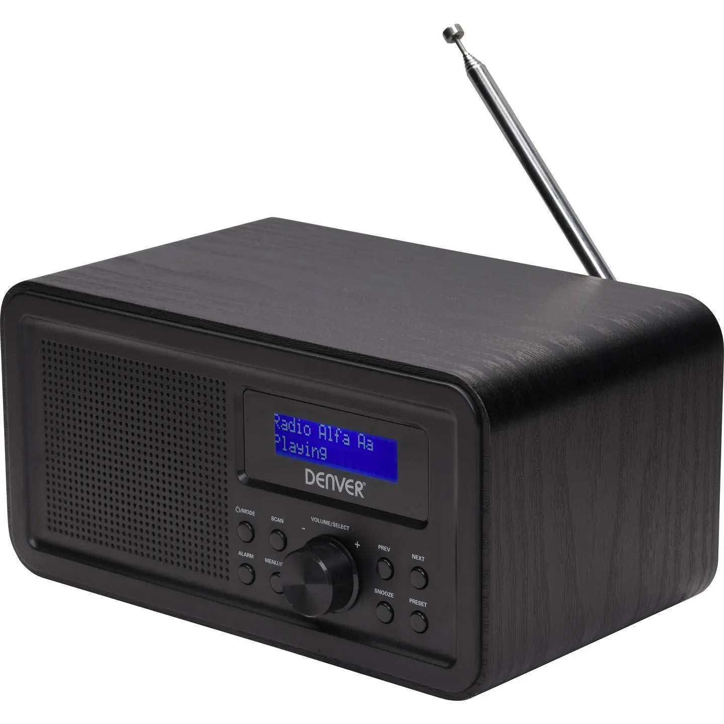 B-Ware Denver Tischradio Radiowecker Dab Radio Digitaluhr Schwarz Netzteil Kopfhörer - 5706751044526