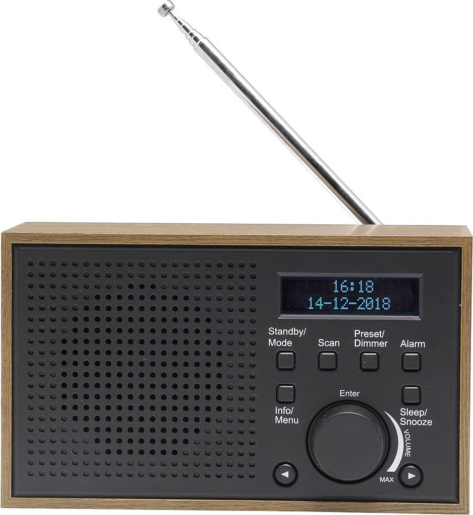 B-Ware Denver Dab 46 Tischradio Tragbar Dab+, Ukw Grau Retro - 5706751042843