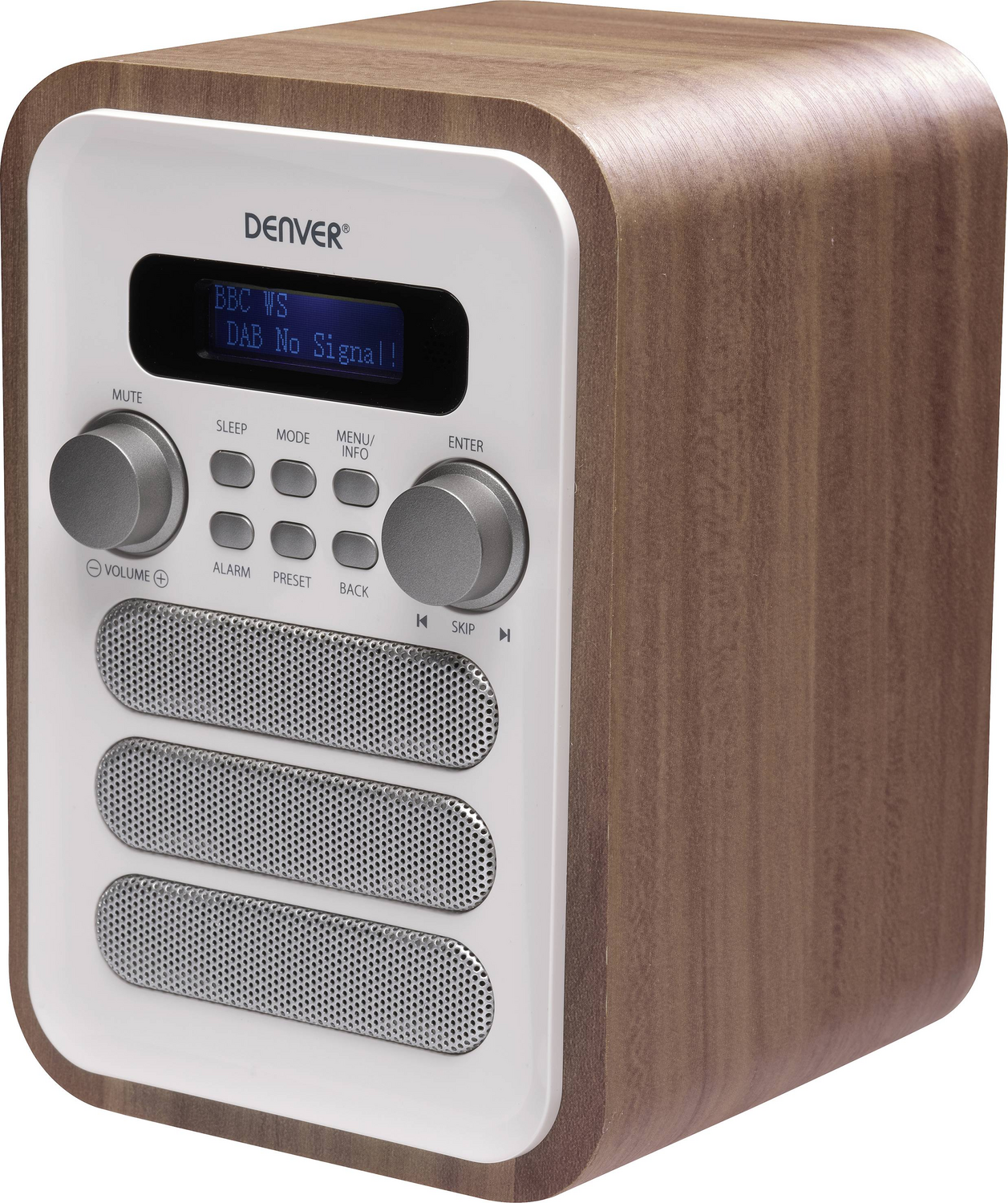 B-Ware Denver Dab 48 Dab Digitalradio Ukw Radio Bluetooth Radiowecker Bluetooth Weiß  - 5706751052477