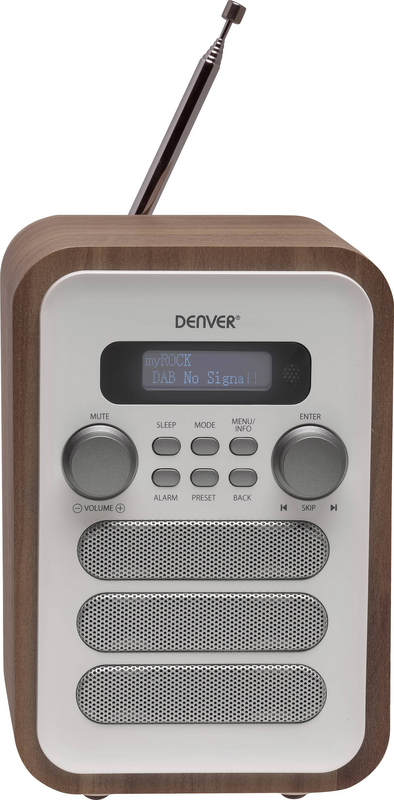 B-Ware Denver Dab 48 Dab Digitalradio Ukw Radio Bluetooth Radiowecker Bluetooth Weiß  - 5706751052477