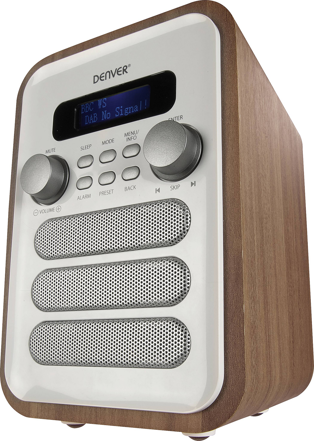 B-Ware Denver Dab 48 Dab Digitalradio Ukw Radio Bluetooth Radiowecker Bluetooth Weiß  - 5706751052477