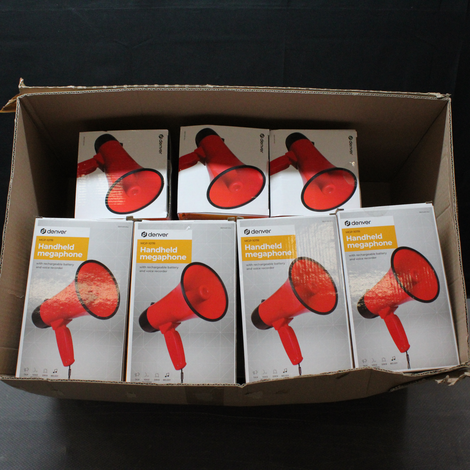 Denver Mgp 107 R Megaphon Mit Haltegurt Megafon Lautsprecher 11 Stück B-Ware - 5706751075216