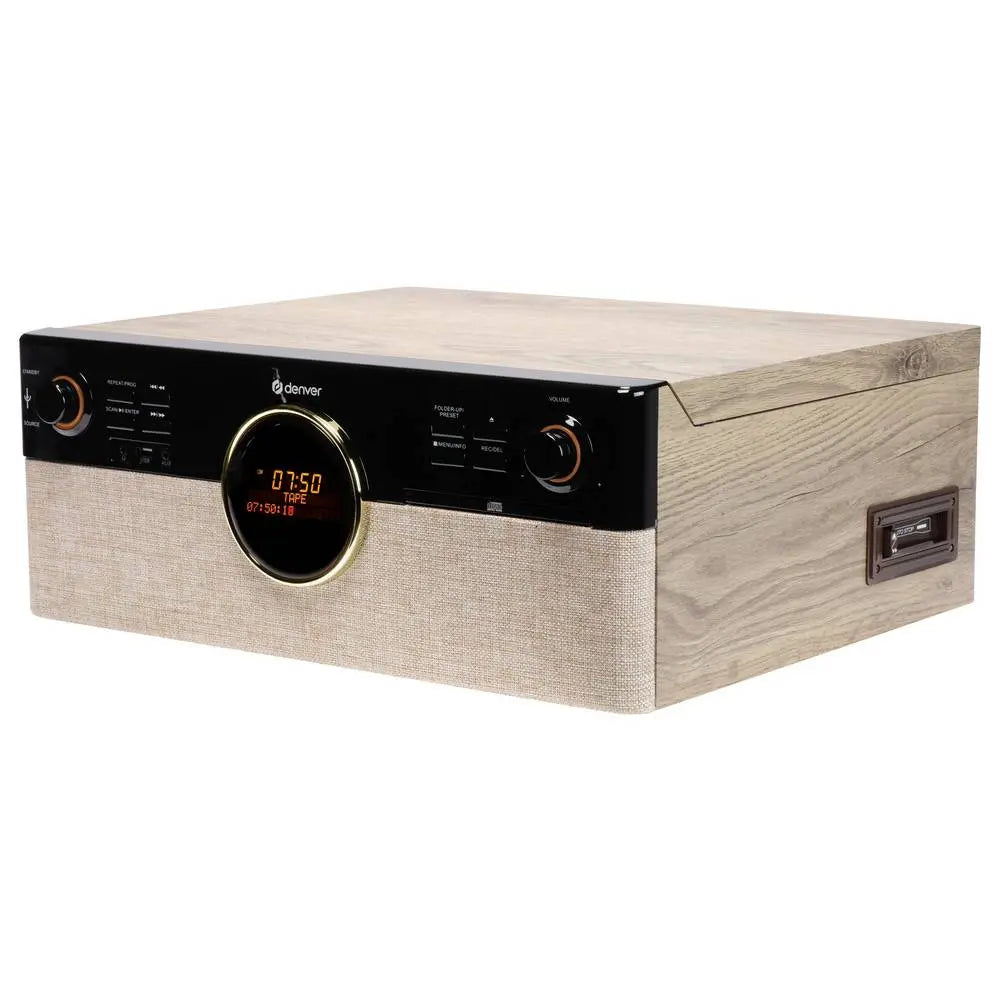 B-Ware Denver Stereoanlage Musikcenter Plattenspieler Cd Kassette Dab+ Radio Bt Holz - 5706751088926
