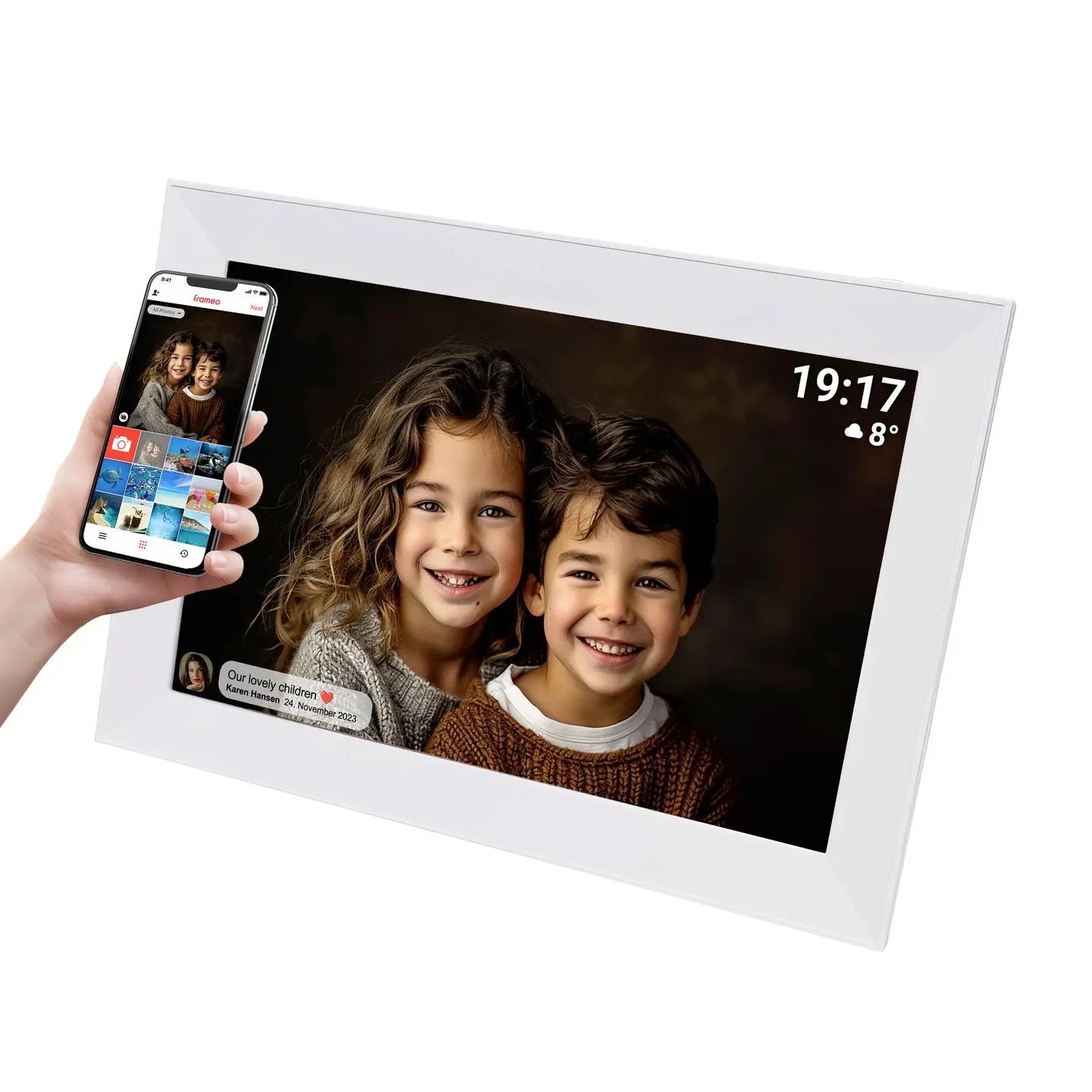 B-Ware Denver Digitaler Wi Fi Bilderrahmen Fotorahmen Frameo Weiß 16 Gb Touch Wlan 10,1 - 5706751075650