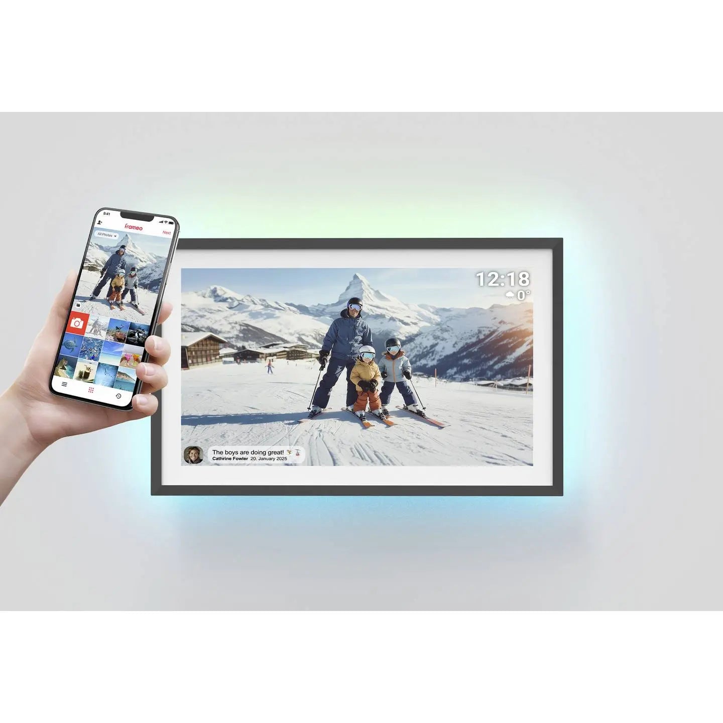 B-Ware Denver Digitaler Bilderrahmen Fotorahmen Touch Frameo Speicher Schwarz 10,1 Zoll - 5706751083754