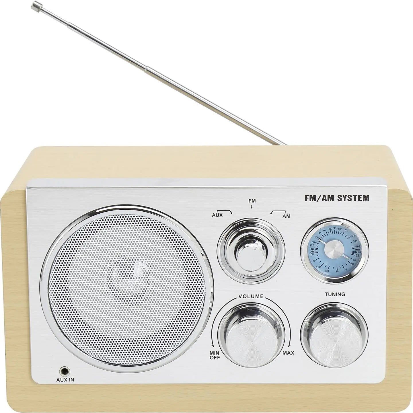 B-Ware Denver Tischradio Tr 63 Lw Radio Am Fm Aux Holz Hell Audiogerät Audio Line  - 5706751076503