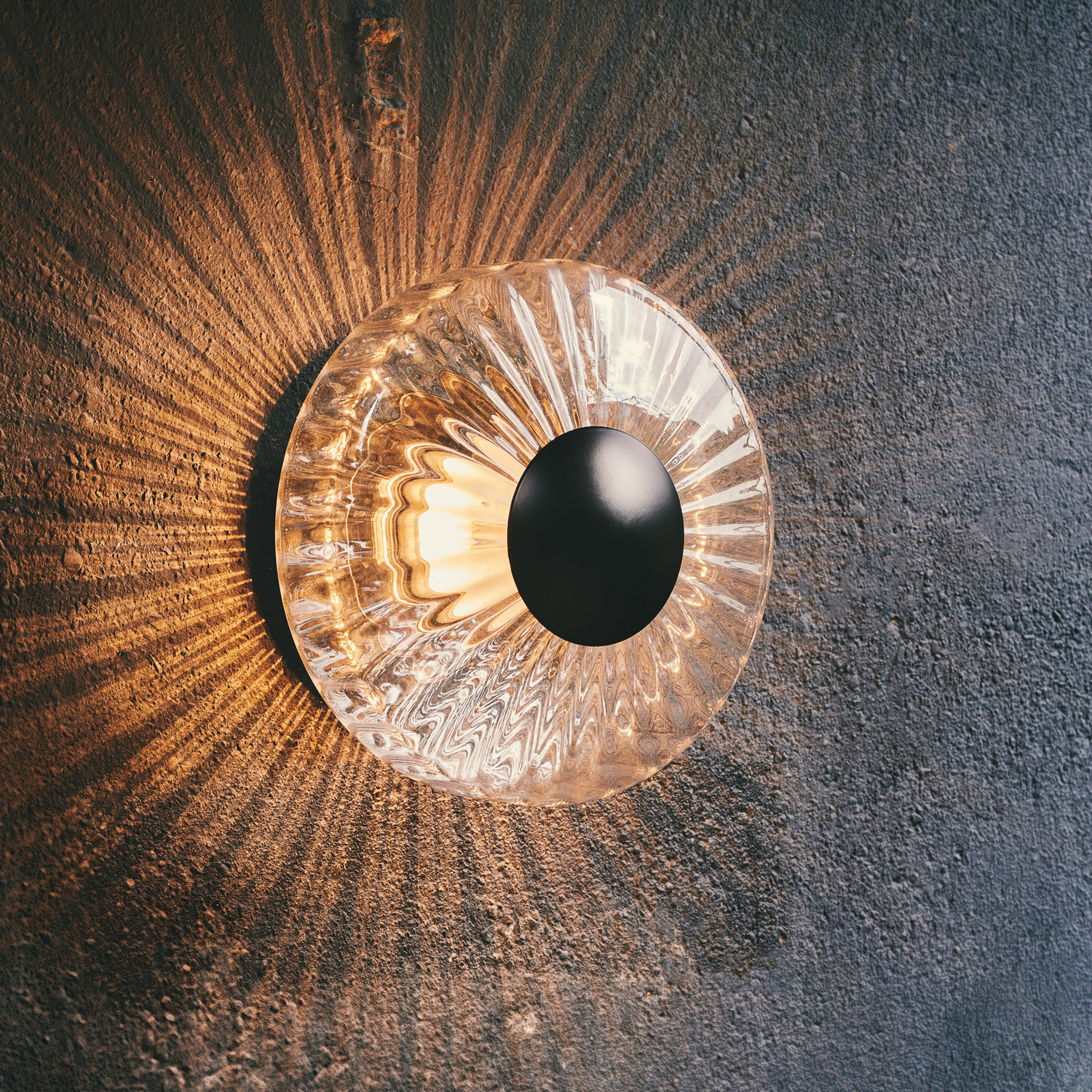 Design By Us Led Außenwandleuchte Wandlampe New Wave Optic Glas Schwarz B-Ware - 5713874230415