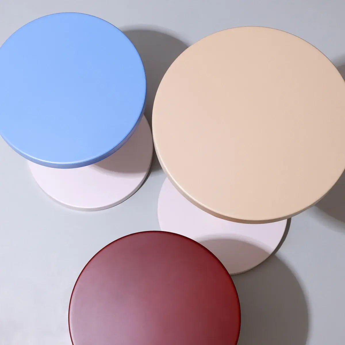 B-Ware Beistelltisch Tisch Design Letters Trisse 3 In 1 Beistelltisch S Beige Ice Blue - 5710498199562