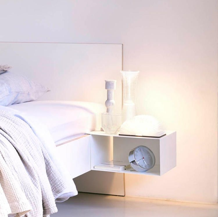 Richard Lampert Nachttisch Zum Einhängen Für Stockholm Bett Betttisch Weiß B-Ware - 349093