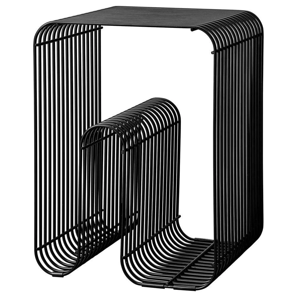 B-Ware Aytm Curva Hocker Sitzmöbel Stuhl Black Beistelltisch Sitzgelegenheit Fußablage - 5704444069405