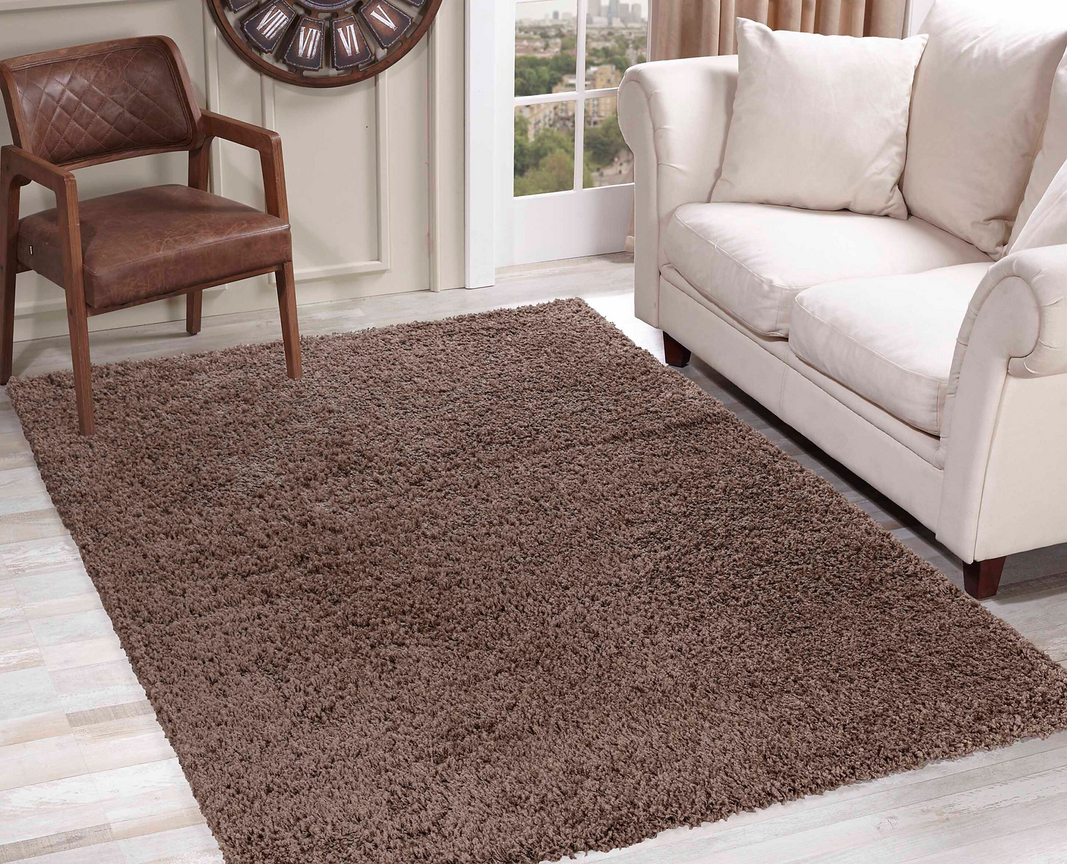 B-Ware Desire Rugs Teppich Läufer Wohnzimmerteppich Hochflor Dunkelbeige 80 X 150 Cm