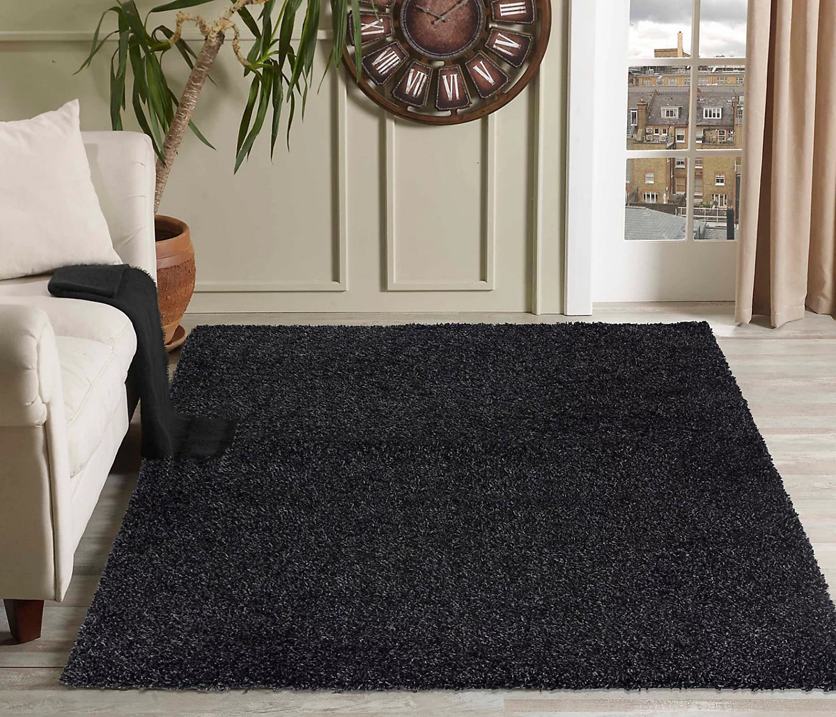 Desire Rugs Teppich Bodenbelag Wohnzimmerteppich Hochflor anthrazit 120 × 170 cm - 5056095216944