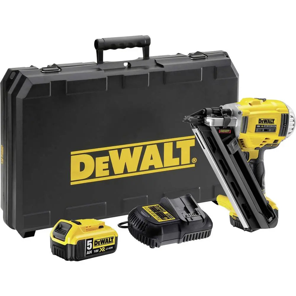 B-Ware De Walt Akku Nagler 90mm 18 V Schnellgerät 2x5 Ah Akku Ladegerät Transportkoffer - 5035048467770