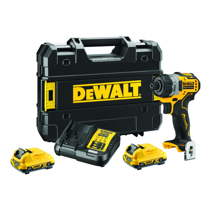 Dewalt Akku Schrauber Werkzeug Set 12 V 2 Ah Dcf601 D2 Qw Gürtelclip T Stak Box B-Ware - 5035048709870